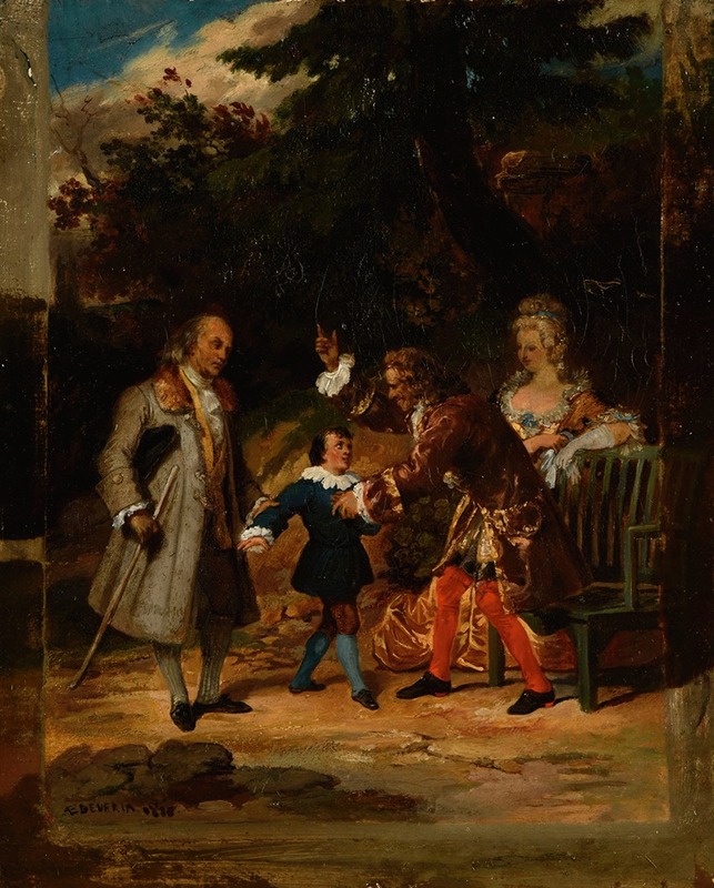 Achille Devéria - Voltaire bénissant le petit-fils de Franklin