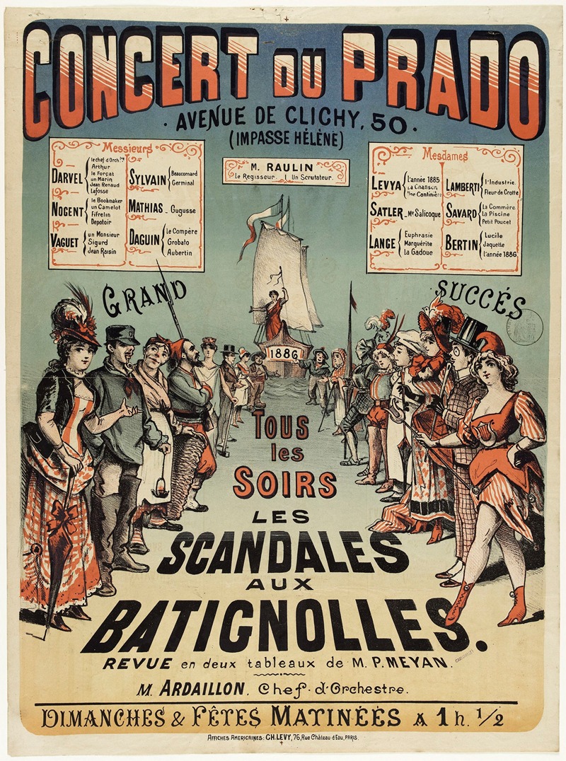 Imp. Charles Lévy - Concert Du Prado – Les Scandales Aux Batignolles