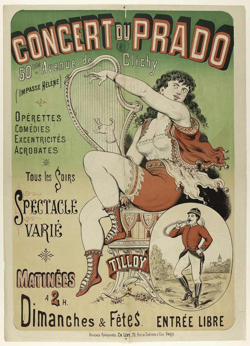 Anonymous - Concert Du Prado 50 Bis. Avenue De Clichy (Impasse Helene) Operettes Comedies Excentricites Acrobates Tous Les So