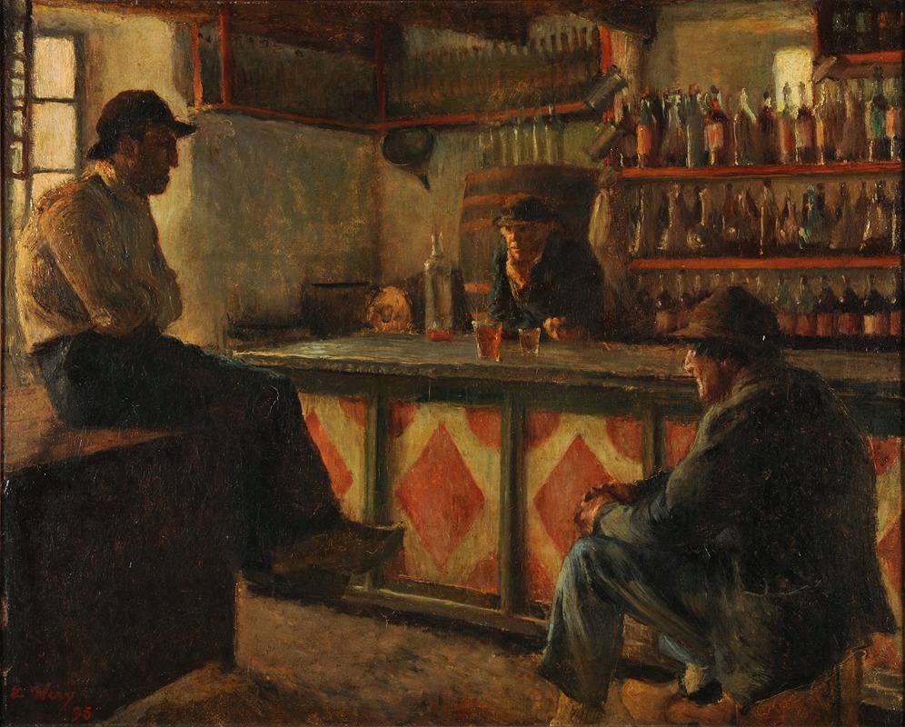 Émile Wéry - Intérieur de café de campagne