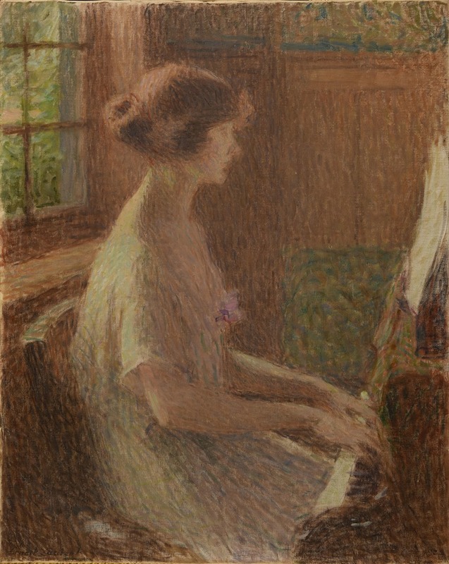 Ernest Laurent - Jeune fille au piano. Portrait de Mademoiselle Warnier