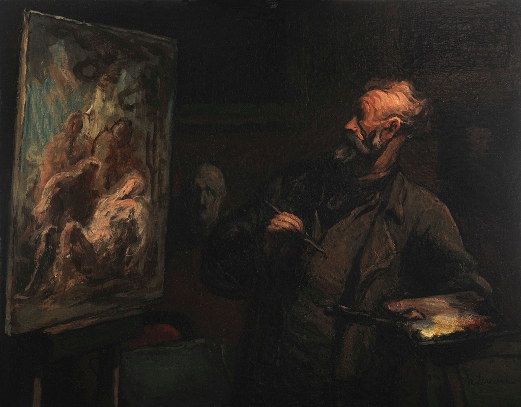 Honoré Daumier - L’artiste à la mise au tombeau