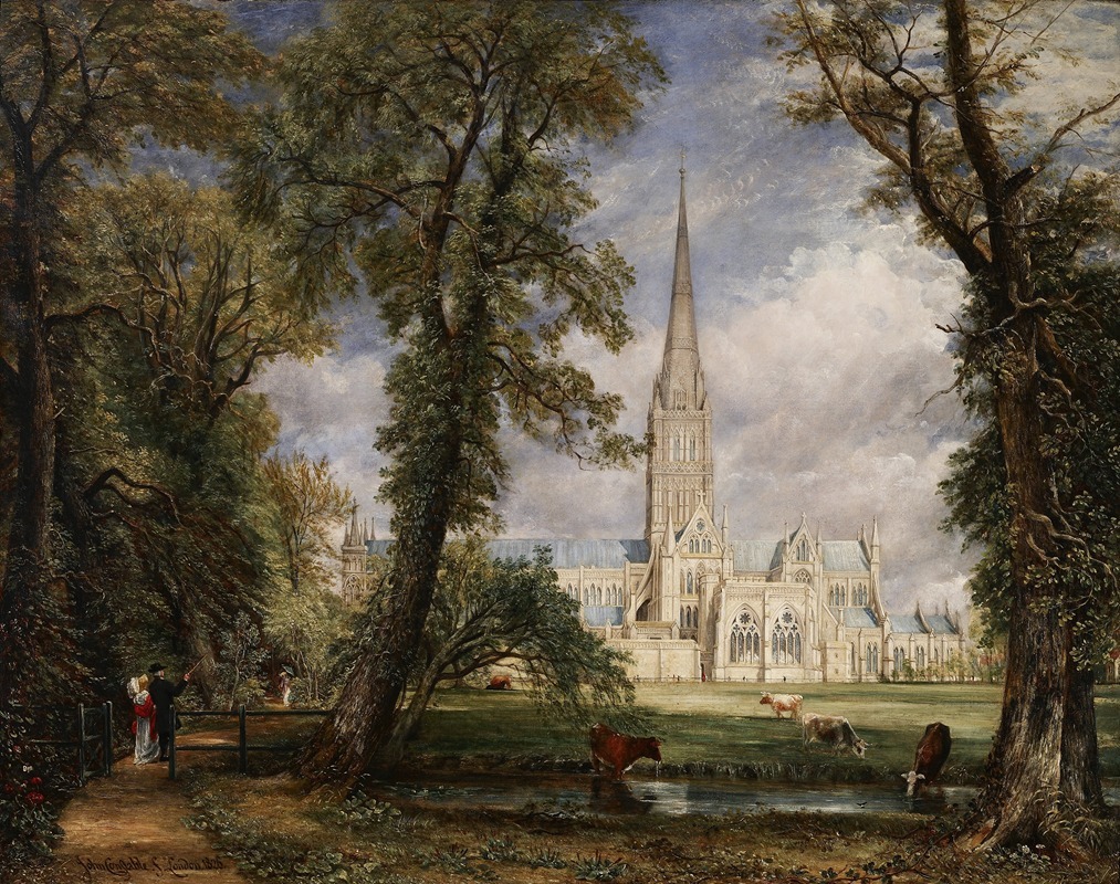 John Constable - Salisbury Cathedral from the Bishop’s Garden