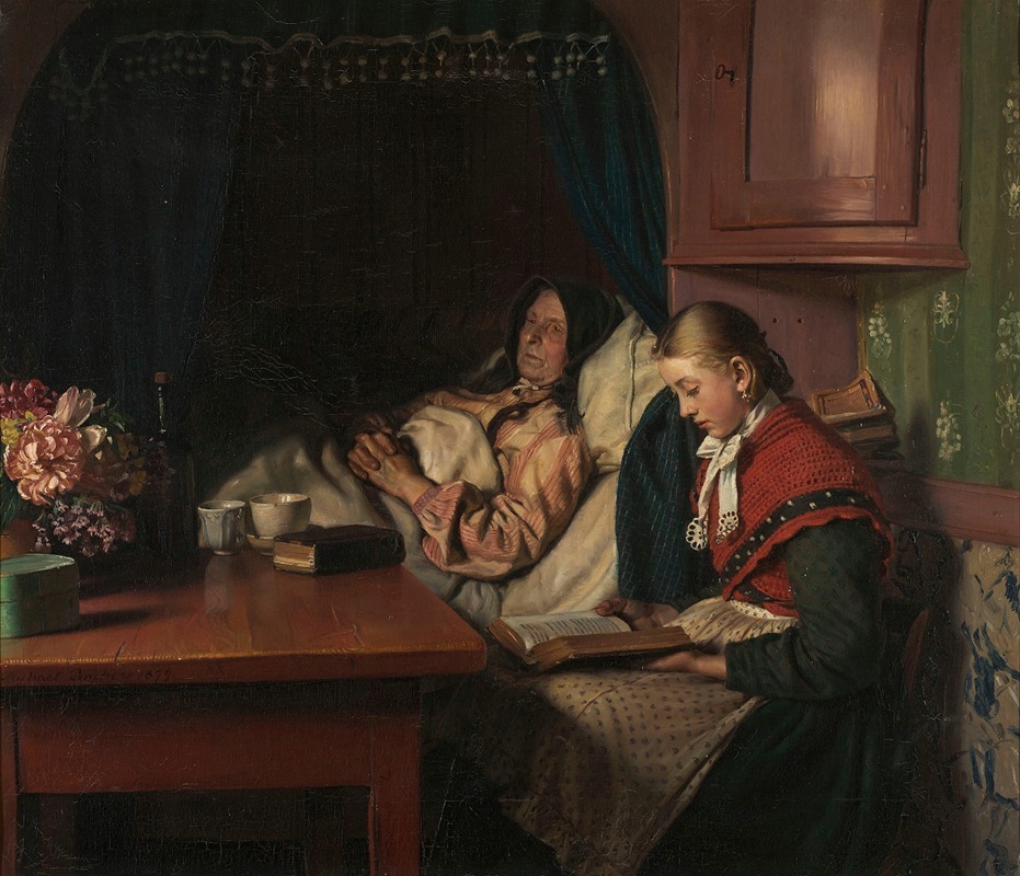 Michael Ancher - By Grandmothers sickbed