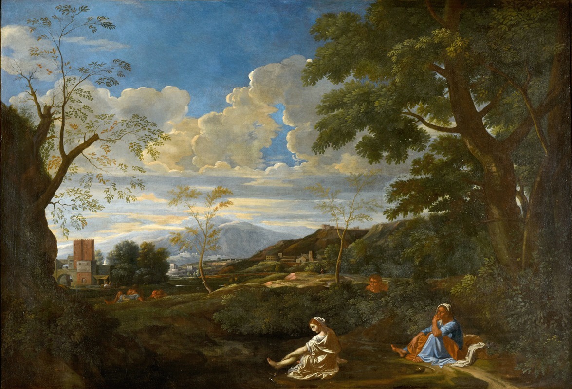 Nicolas Poussin - Paysage avec la femme qui se lave les pieds