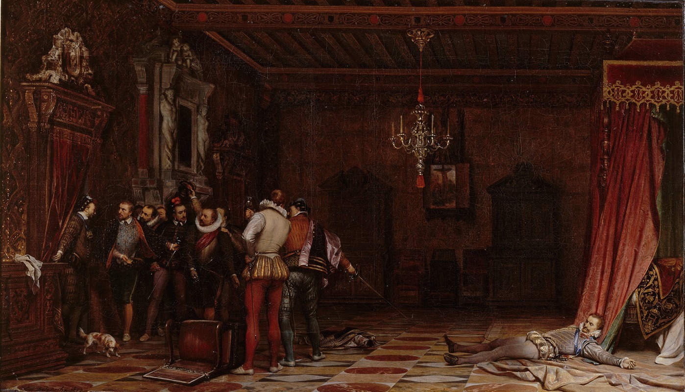 Paul Delaroche - L’assassinat du duc de Guise au château de Blois en 1588