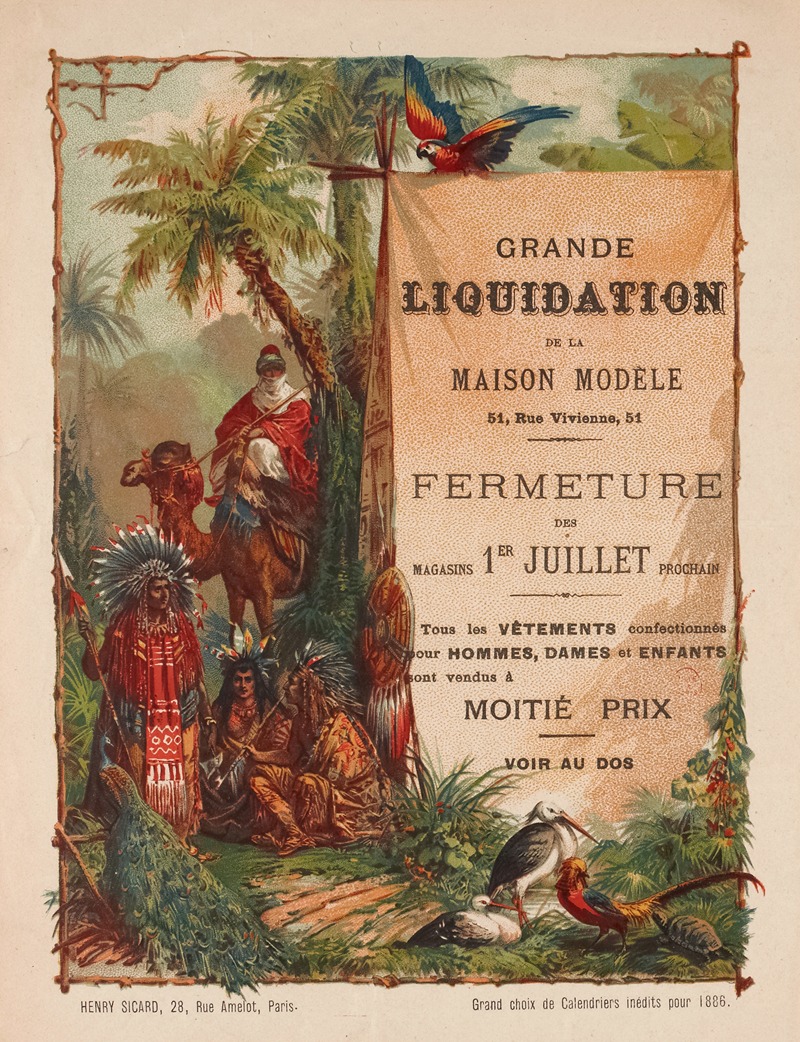 Anonymous - Grande liquidation de la maison Modèle