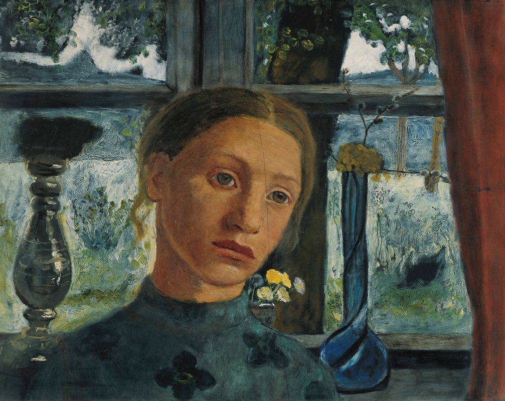 Paula Modersohn-Becker - Girl’s head in front of a window