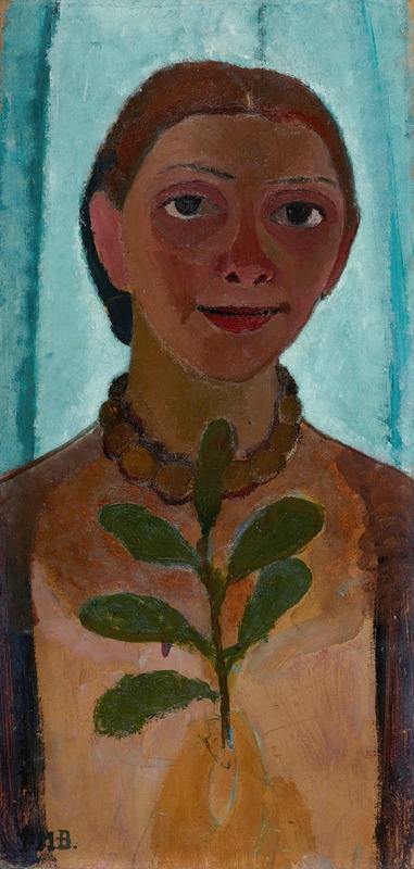 Paula Modersohn-Becker - Self-portrait with a camellia branch