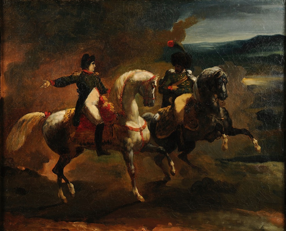 Théodore Géricault - Napoléon donnant un ordre à un officier supérieur des Guides