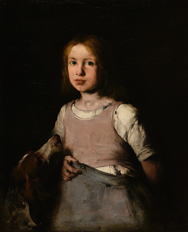 Théodule Ribot - La Jeune fille au chien