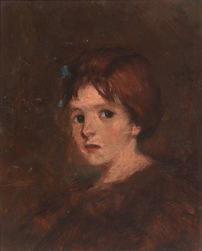 Child in Browns by Alice Pike Barney - Artvee