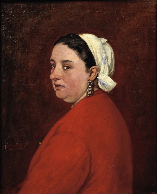 Benet Mercadé - Portrait of Senyora Anita with Red Dress