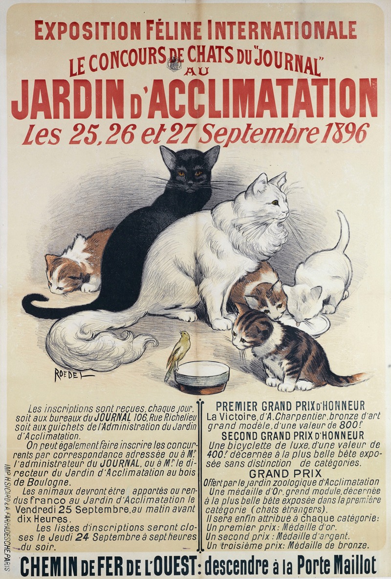 Auguste Roedel - Exposition Feline Internationale Le Concours De Chats Du Journal Au Jardin D’acclimatation