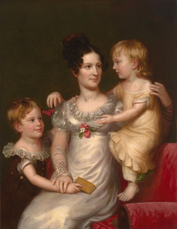 Charles Bird King - Sarah Weston Seaton with her Children Augustine and Julia