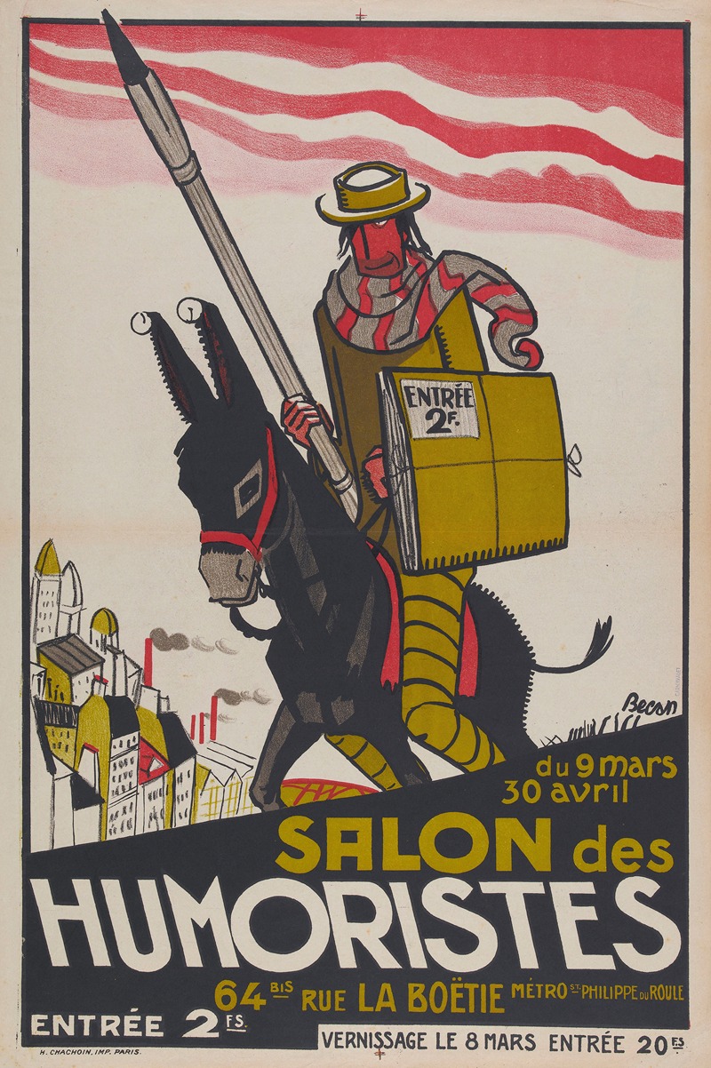 Bernard Becan - Du 9 mars 30 avril SALON des HUMORISTES 64 BIS RUE LA BOËTIE sic METRO ST PHILIPPE DU ROULE