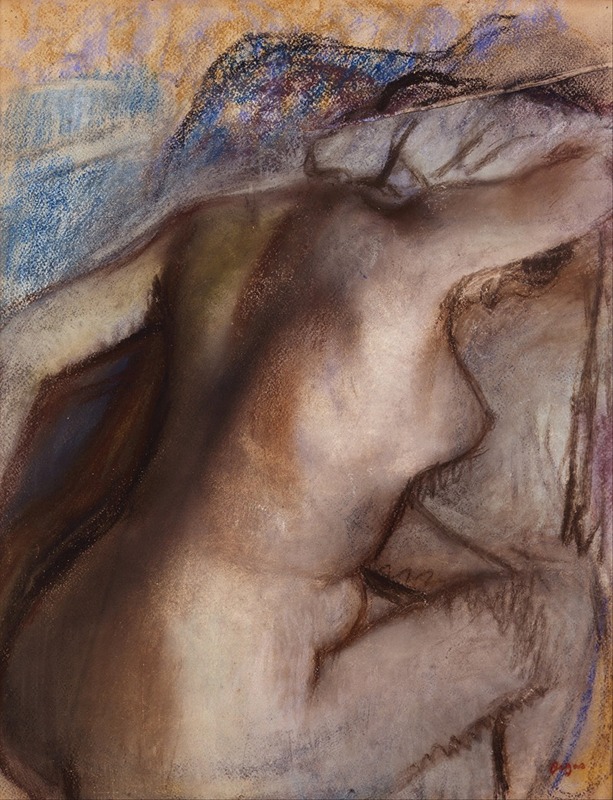 Edgar Degas - After the bath, woman drying herself