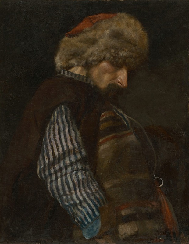 Edward Mateusz Jan Römer - A Peasant with fur cap