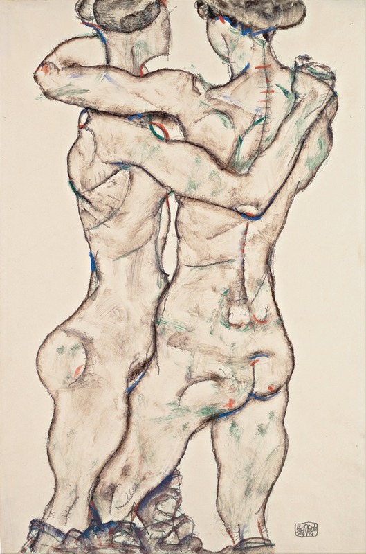 Egon Schiele - Naked Girls Embracing