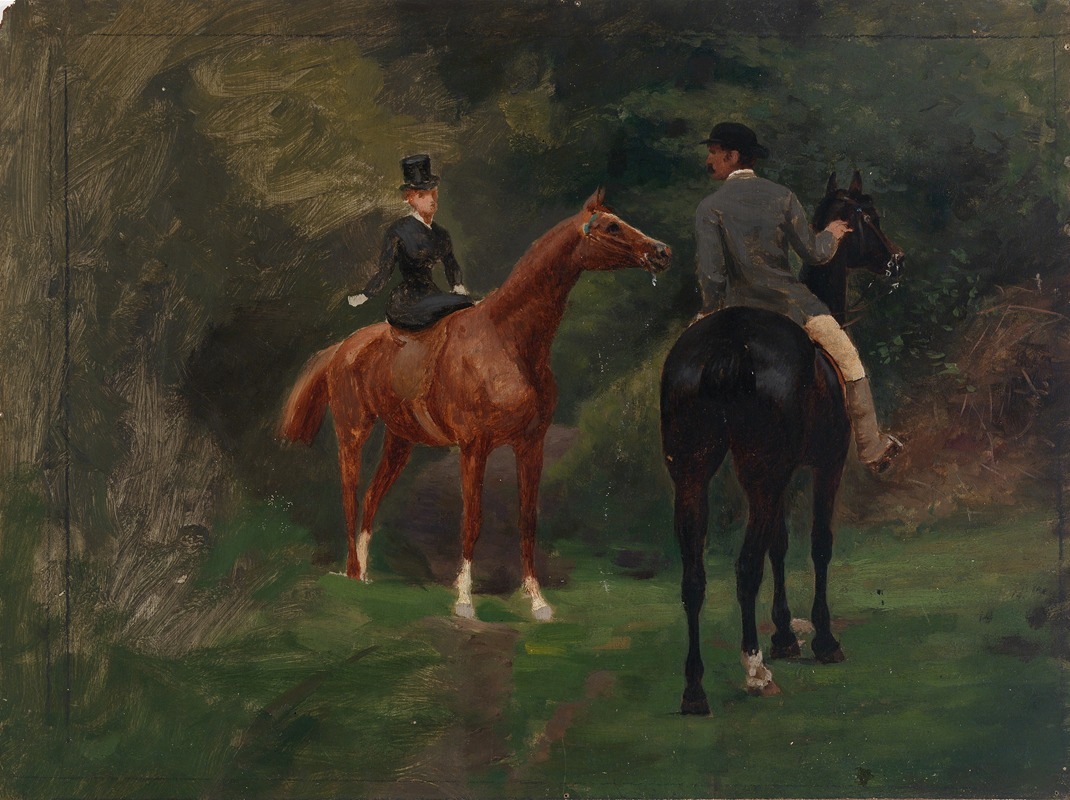 Eliphalet Fraser Andrews - Figures on Horseback