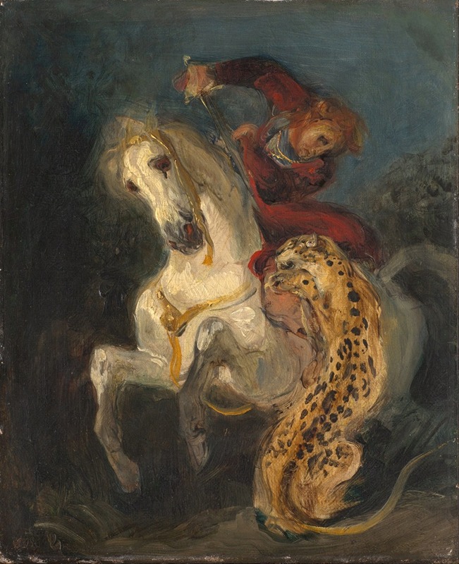 Eugène Delacroix - Rider Attacked by a Jaguar