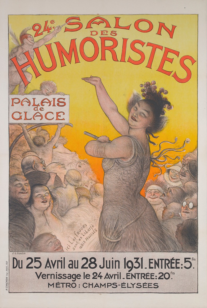 Charles-Lucien Léandre - 24e Salon Des Humoristes Palais De Glace Du 25 Avril Au 28 Juin 1931