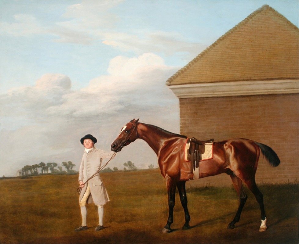 George Stubbs - Firetail with his Trainer by the Rubbing-Down House on Newmarket Heath