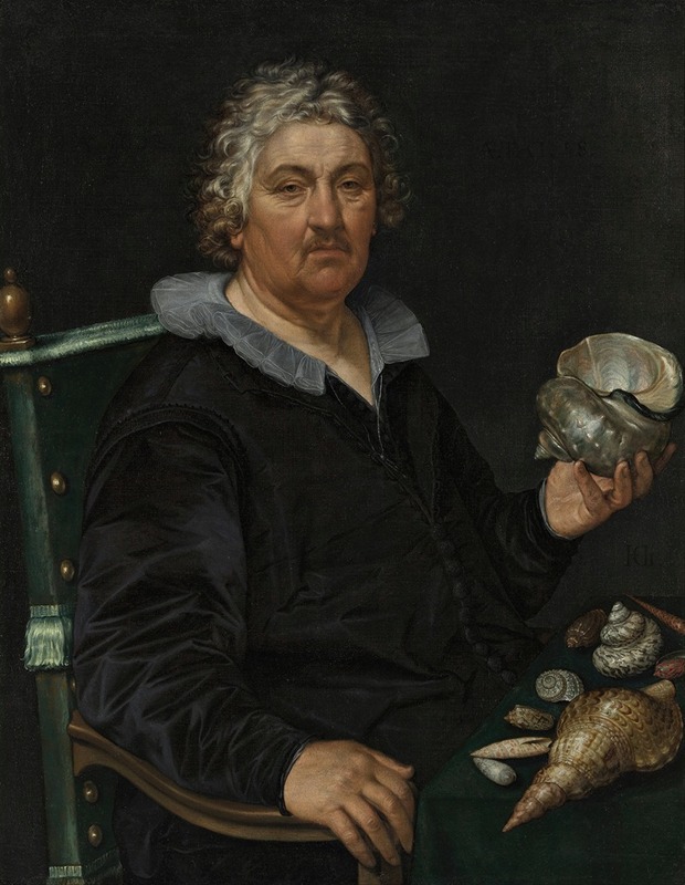 Hendrick Goltzius - Portrait of the Shell Collector Jan Govertsen van der Aer (1545–1612)