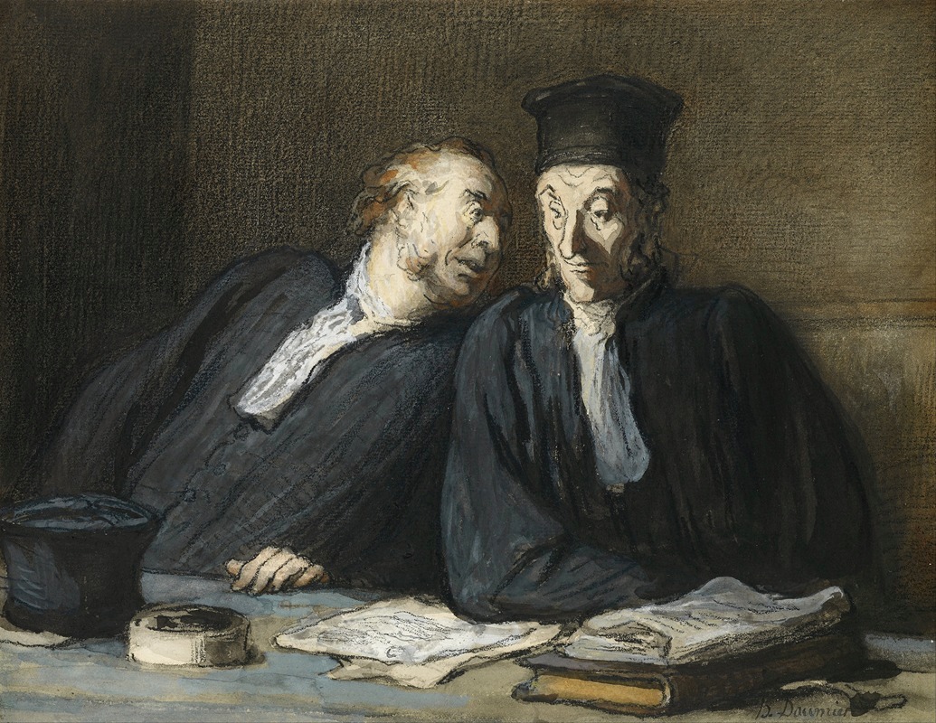 Honoré Daumier - Two Lawyers Conversing