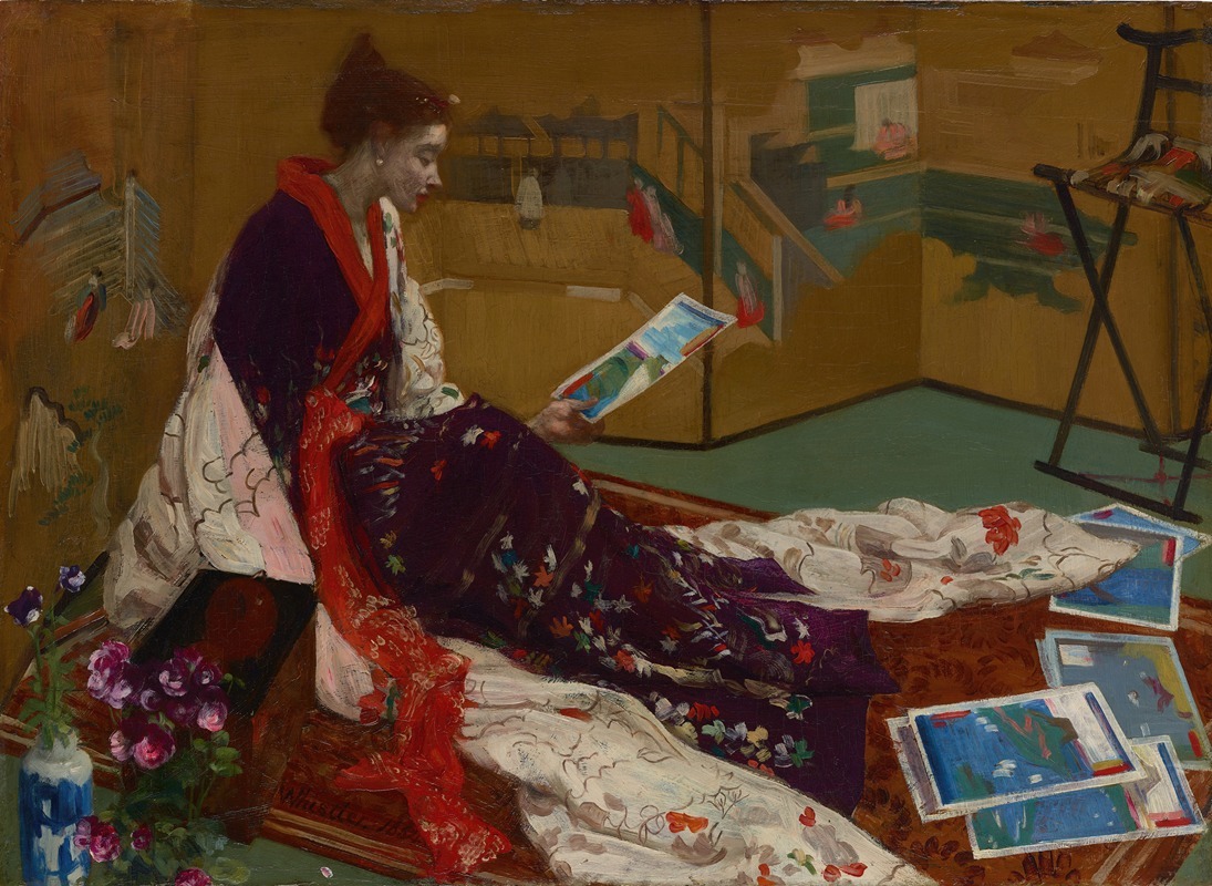 James Abbott McNeill Whistler - Caprice in Purple and Gold; The Golden Screen