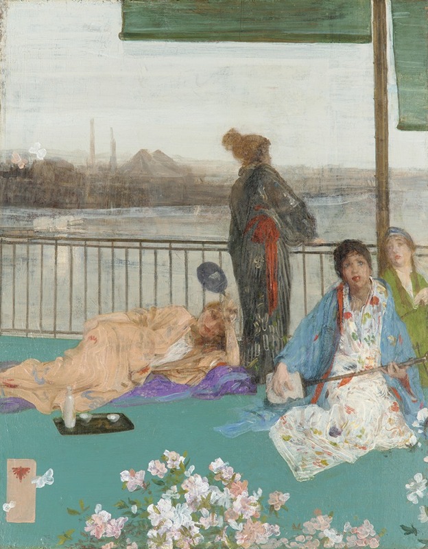 James Abbott McNeill Whistler - Variations in Flesh Colour and Green – The Balcony