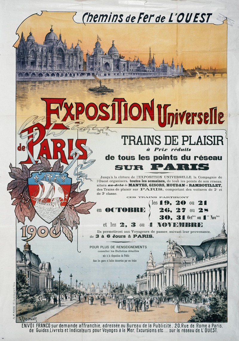 Gustave Fraipont - Chemins de fer de l’ouest. Exposition Universelle de Paris