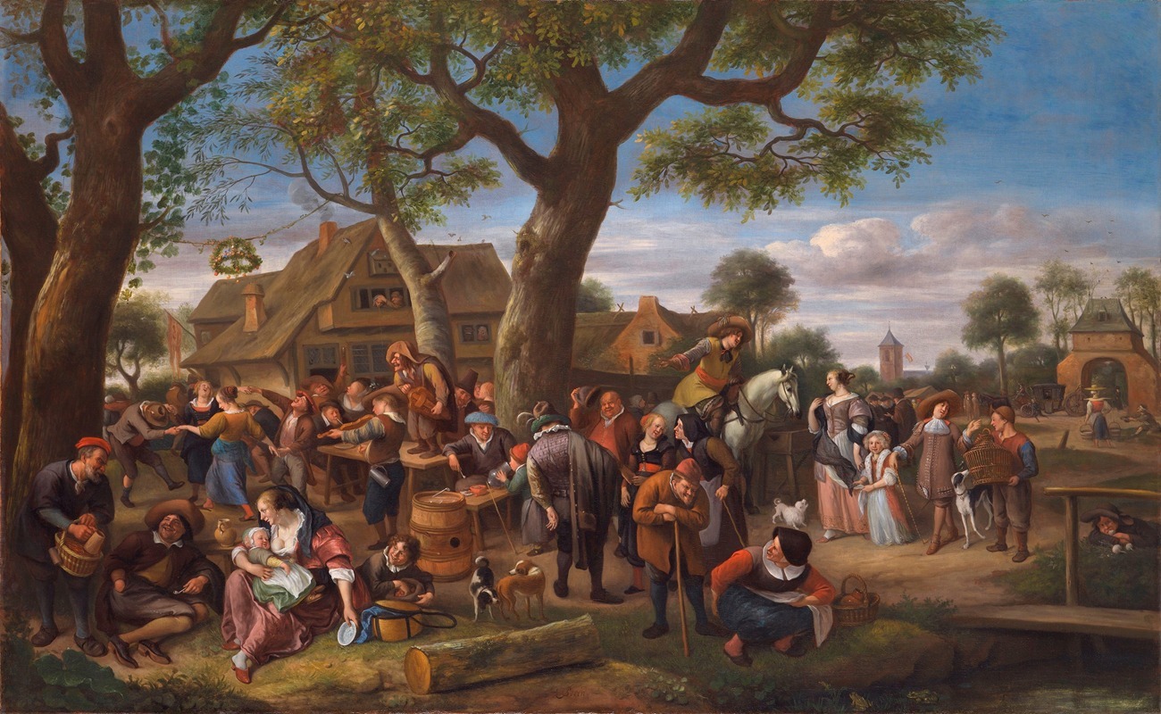 Jan Steen - Peasants Merrymaking Outside an Inn