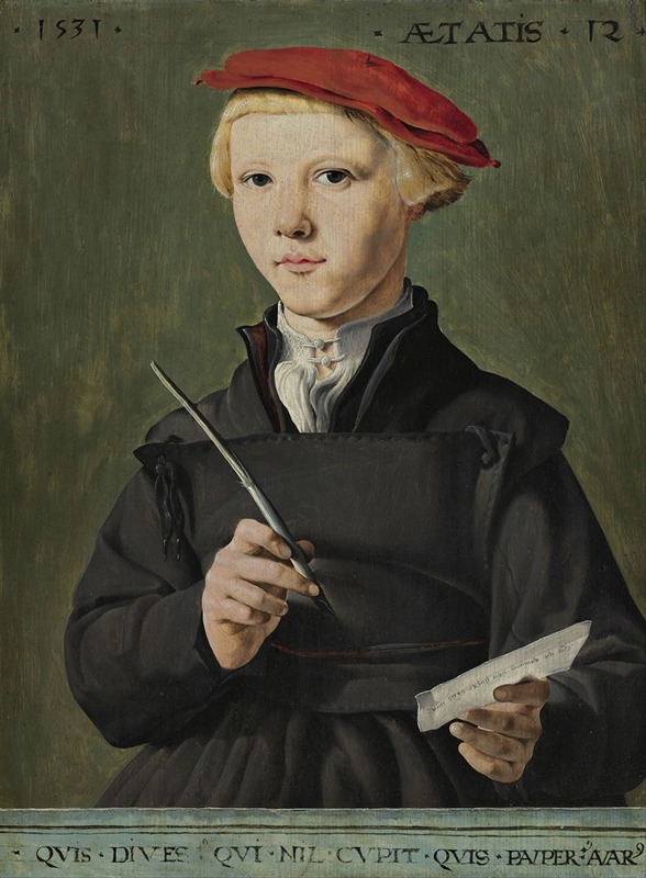 Jan van Scorel - Portrait of a young scholar