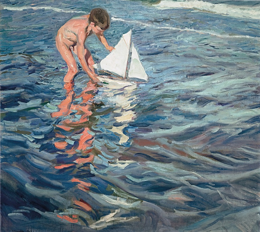 Joaquín Sorolla - The Little Sailing Boat