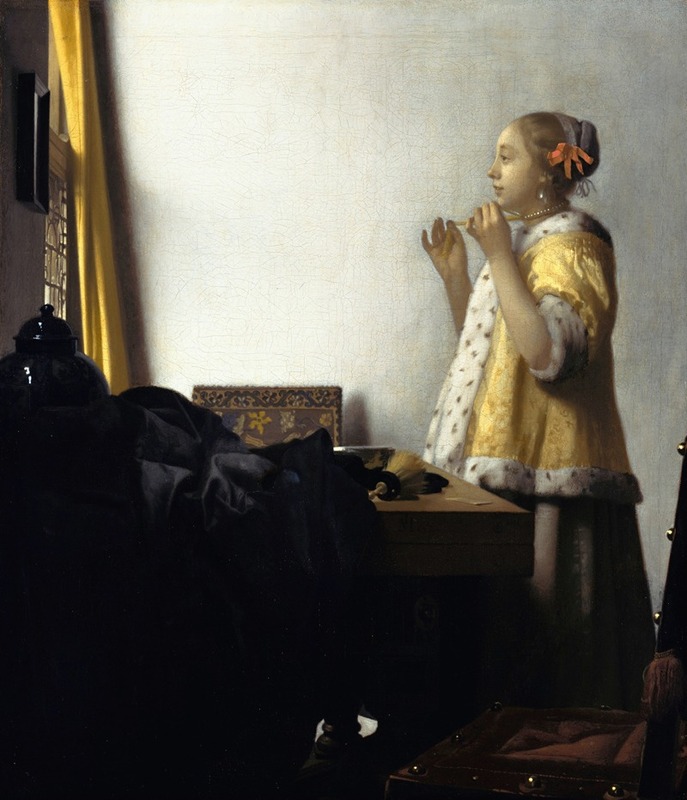 Johannes Vermeer - Young Woman with a Pearl Necklace