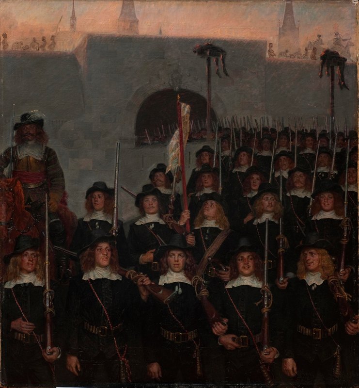 Kristian Zahrtmann - Students leave to defend Copenhagen in 1658
