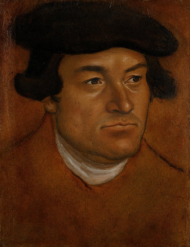 Lucas Cranach the Elder - Portrait of a man in a black cap