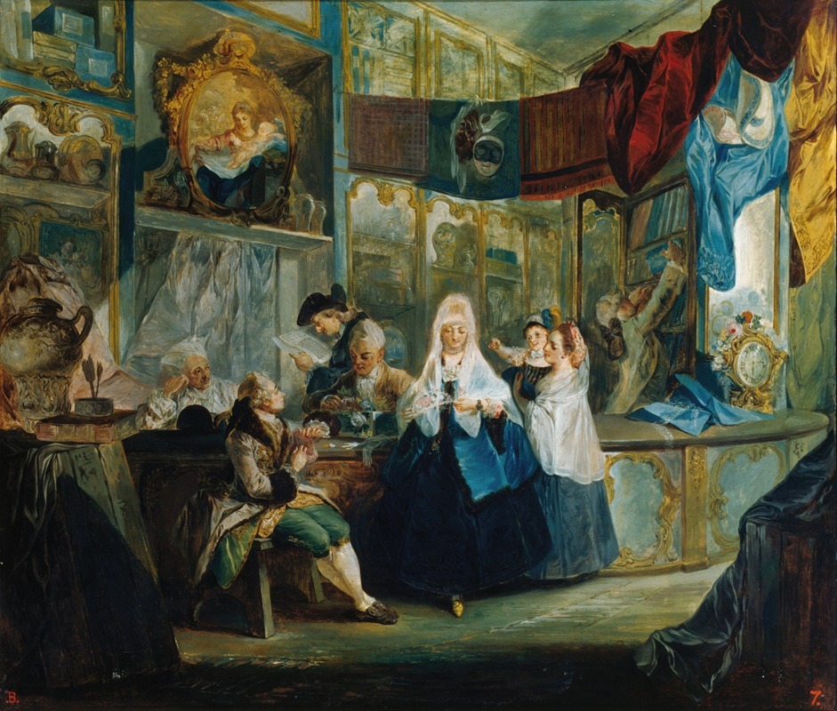 Luis Paret y Alcázar - The Shop of anticuarian Geniani