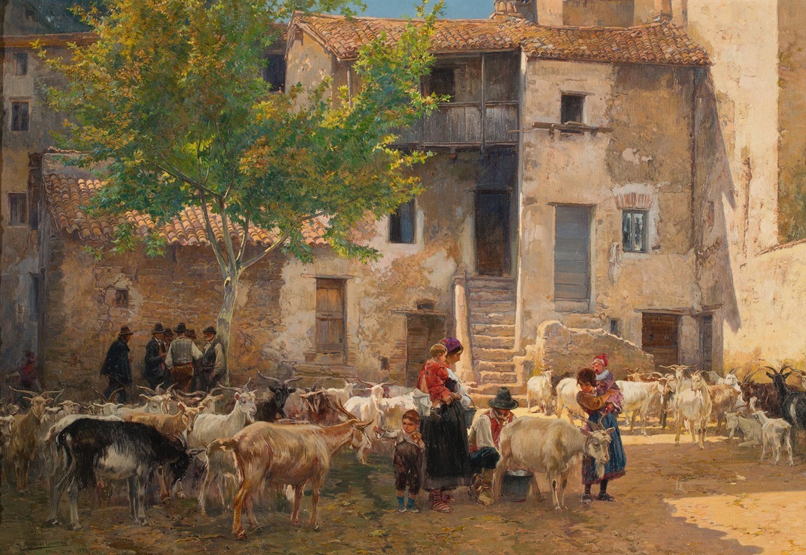 Mariano Barbasán - Milking time in Antícoli Corrado