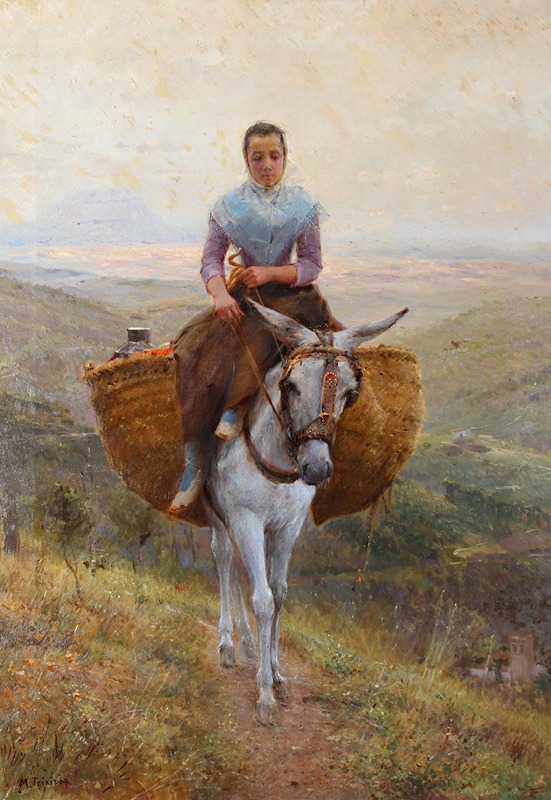 Modesto Teixidor y Torres - Women Riding a Donkey