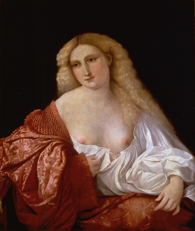 Jacopo Palma Il Vecchio - Portrait of a Woman know as Portrait of a Courtsesan