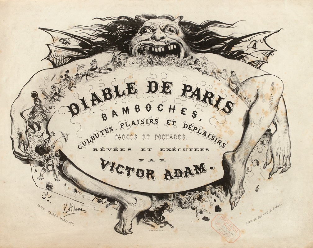 Jean-Victor Adam - Diable de Paris Bamboches, culbutes, plaisirs et déplaisirs farces et pochades, rêvées et exécutées