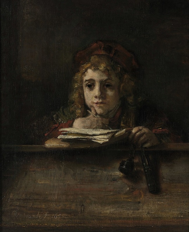Rembrandt van Rijn - Titus at his desk