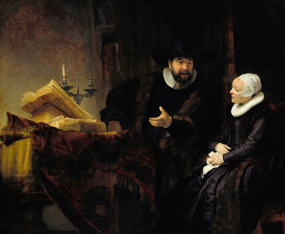 Rembrandt van Rijn - The Mennonite Preacher Anslo and his Wife