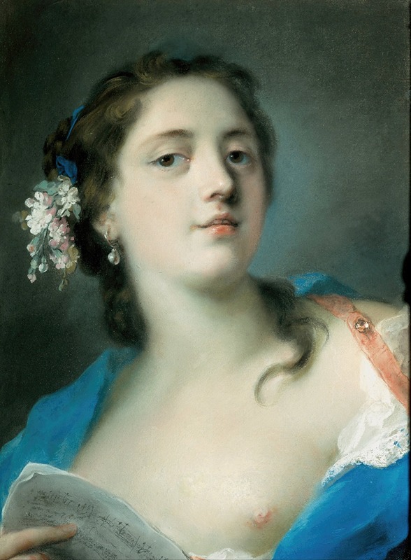 Rosalba Carriera - The Singer Faustina Bordoni (1697-1781) with a Musical Score
