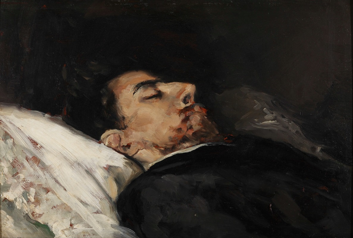 Vicente Palmaroli y González - Gustavo Adolfo Bécquer on his Death Bed