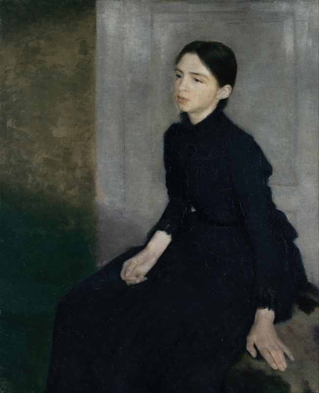 Vilhelm Hammershøi - Portrait of a young woman. The artist’s sister Anna Hammershøi