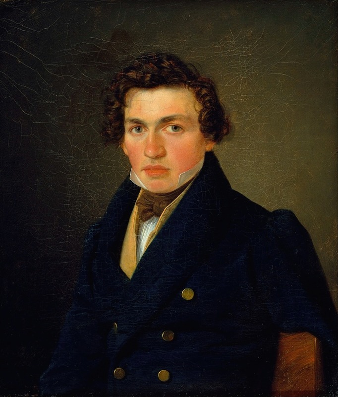 Wilhelm Bendz - Portrait of a young man.