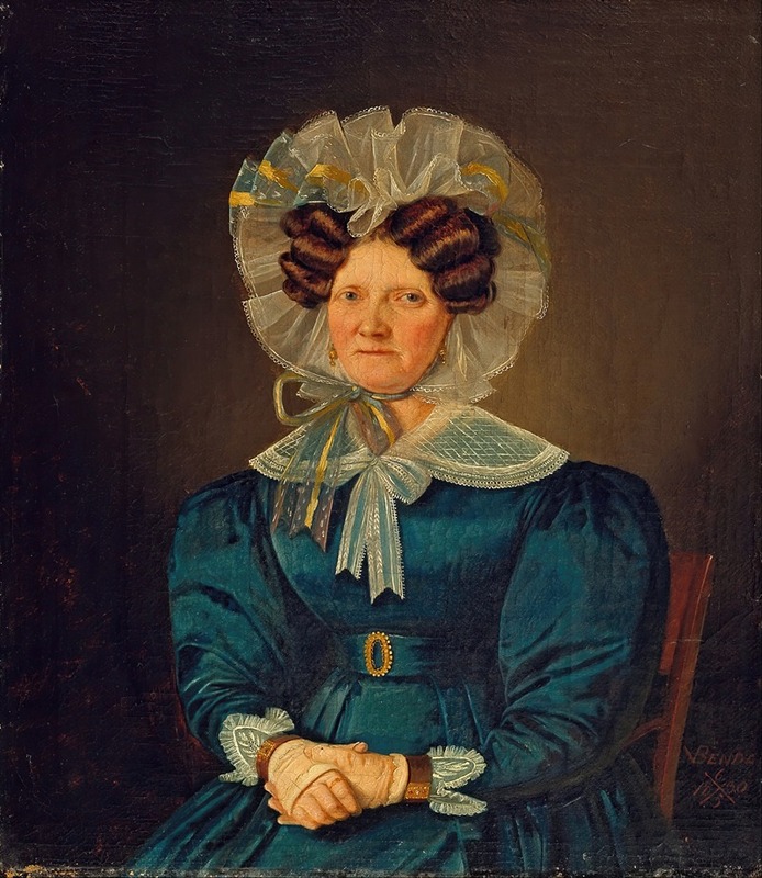 Wilhelm Bendz - Portrait of Mette Sophie Fuglsang. The artist’s aunt